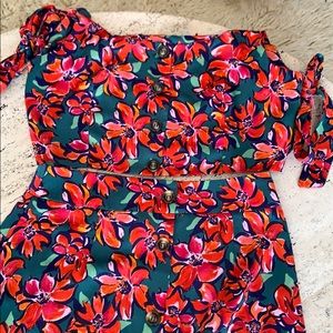 2 piece floral set